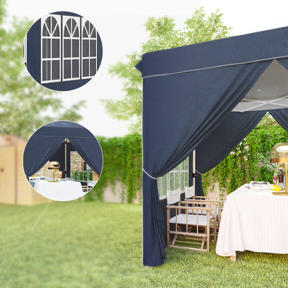 Carpa Plegable Outsunny Metal, Tela Oxford Azul 248x248x270 Cm_3