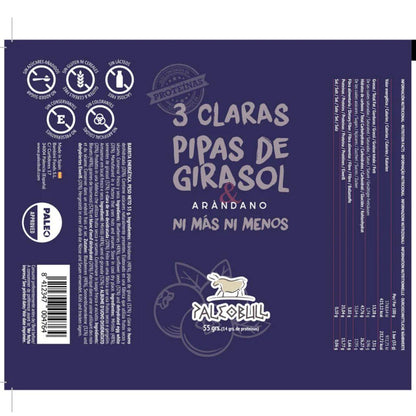 Barrita energética arándanos y pipas de girasol Paleobull 55 g