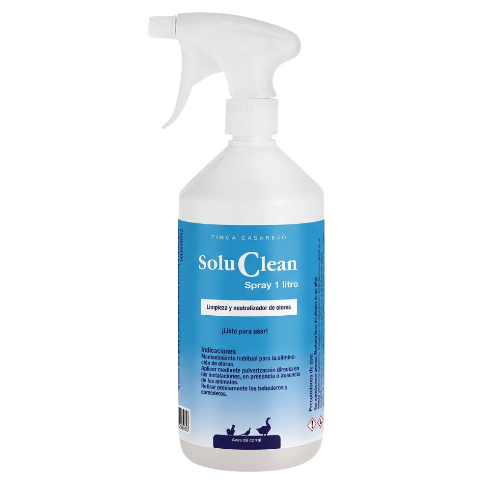 Espray Para Limpieza Instalaciones De Animales Y Material Limpieza De Gallineros Y Perreras Soluclean Espray 1 Litro_0