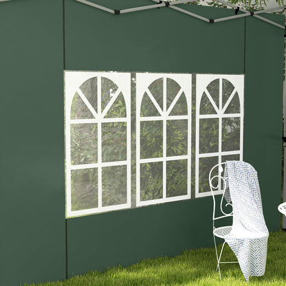 Paredes Laterales Carpa Outsunny Tela Oxford Verde 295x195 Cm_4