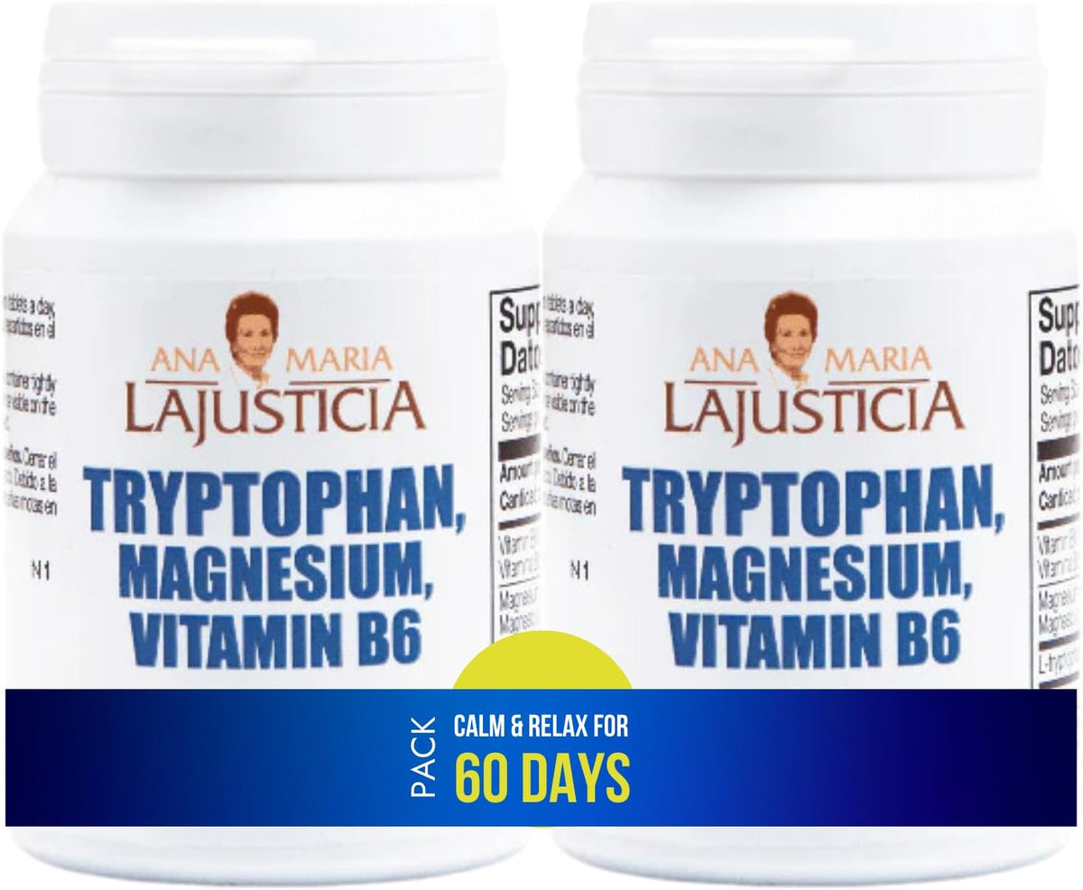 Pack 2xTriptófano con Magnesio y Vit B6 Ana María LaJusticia, 2 ud de 60 comprimidos