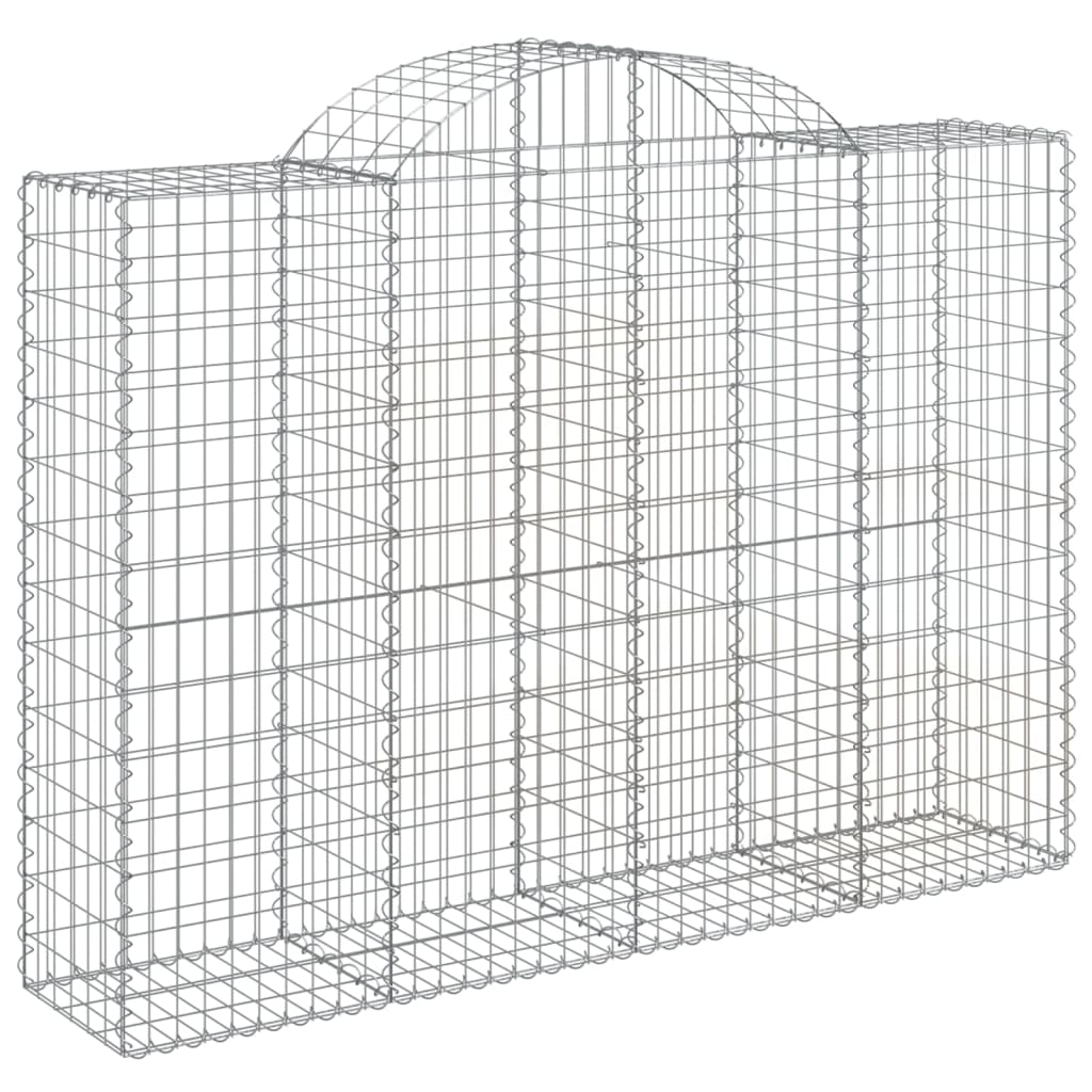 Cestas De Gaviones 2 Uds Forma De Arco Hierro 200x50x140/160 Cm_2