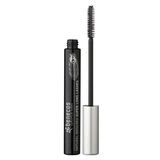 Natural Mascara Super Long Lashes, Carbon black, Benecos, 8 ml