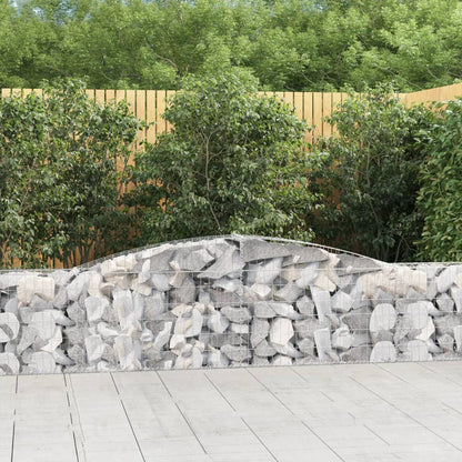 Cestas De Gaviones 8 Uds Forma De Arco Hierro 400x30x60/80 Cm_1
