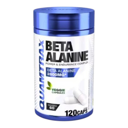 Beta Alanina - 120 Cápsulas Vegetales - Beta-alanina - Quamtrax_0