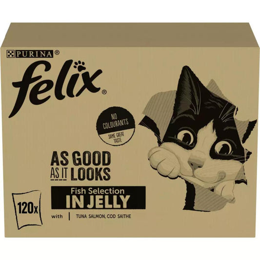 FELIX Fantastic selección sabores pescado en gelatina pack surtido sobres 120 x 85 g