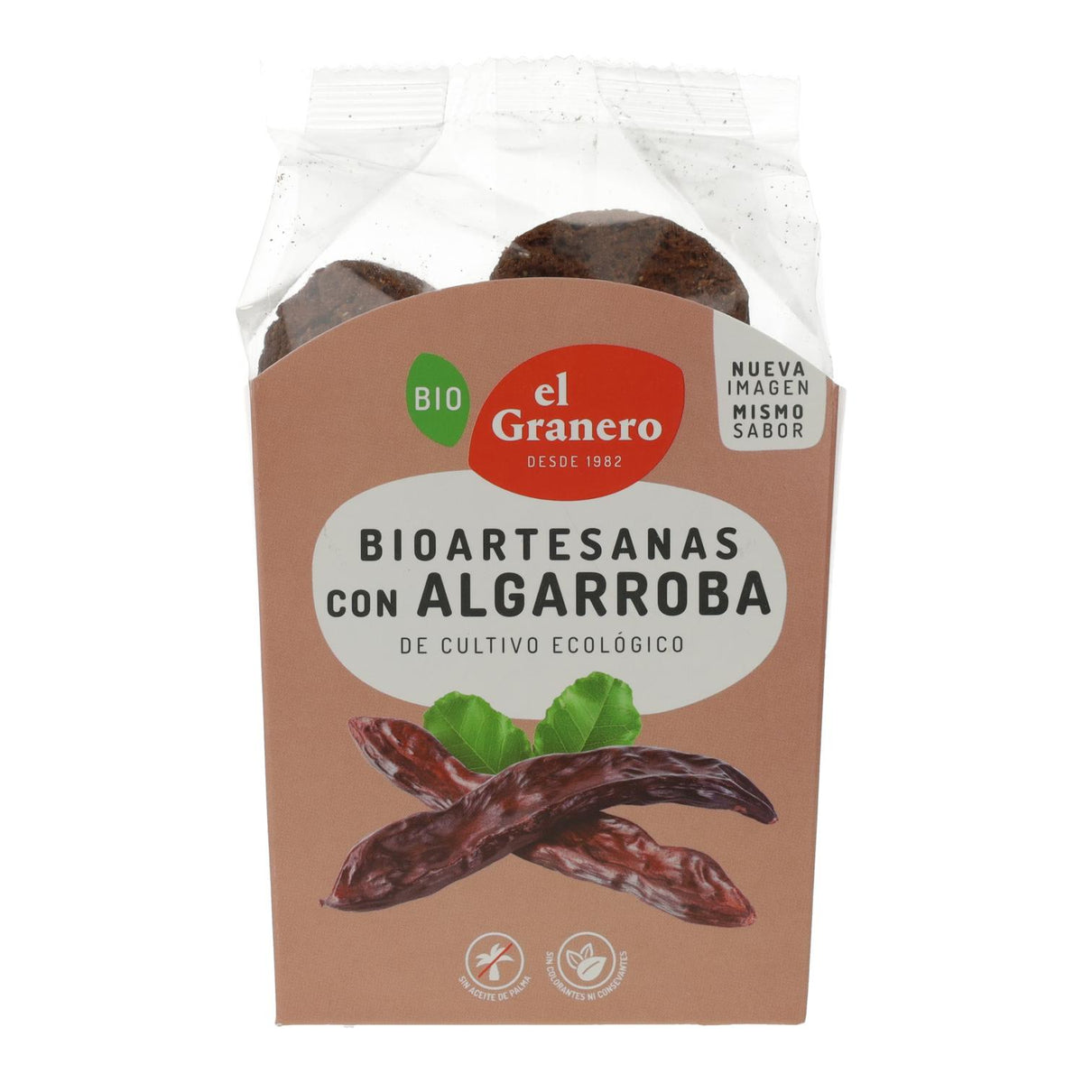 Galletas Artesanas con Algarroba Bio El Granero, 250 g