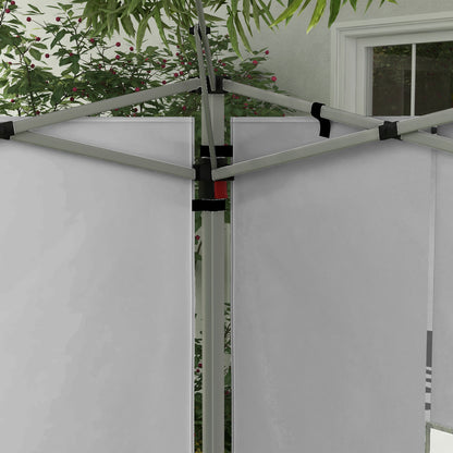 Paredes Laterales Carpa Outsunny Tela Oxford Gris Claro 295x195 Cm_3