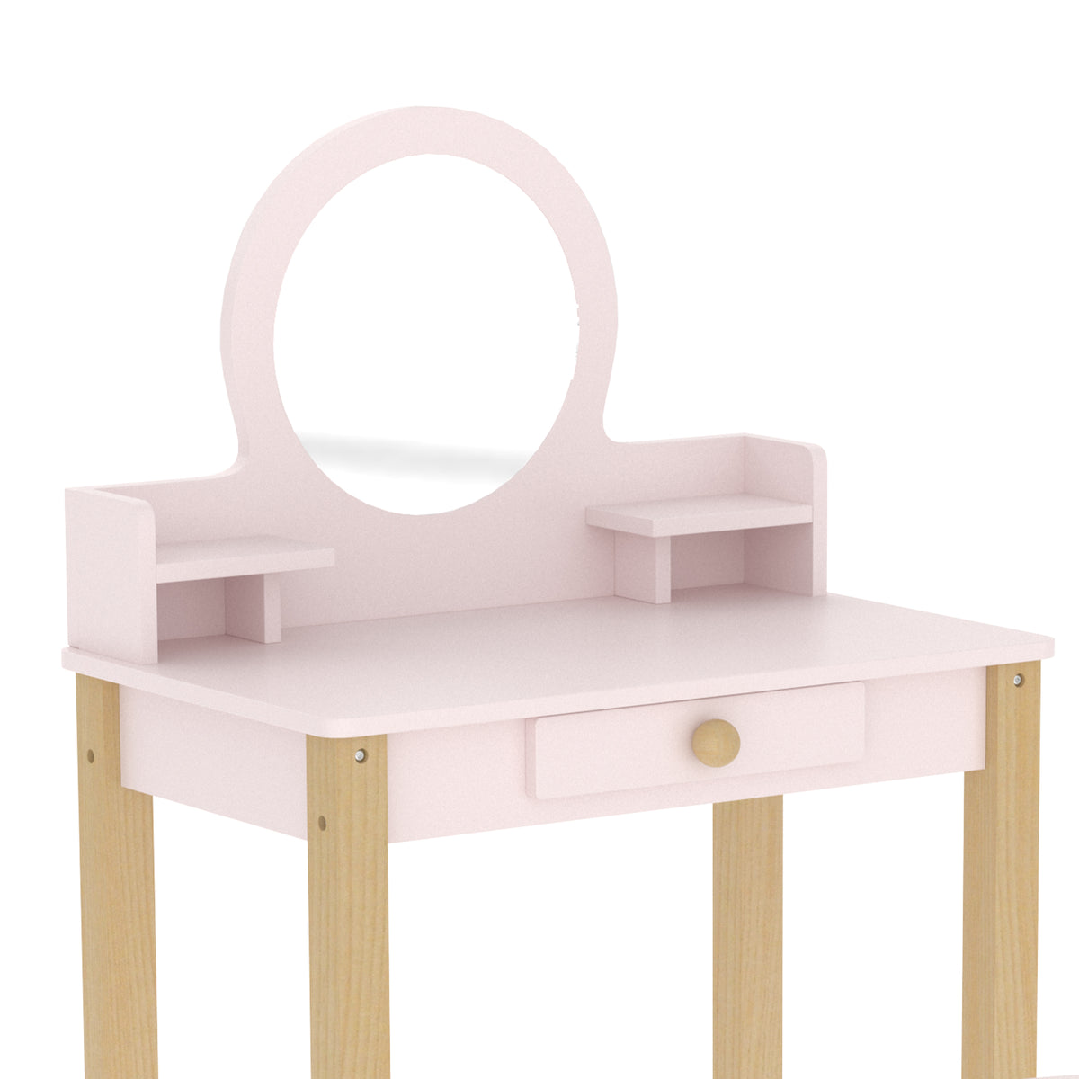 Tocador Infantil Aiyaplay Mdf, Madera De Pino Rosa 55x34x82 Cm_3