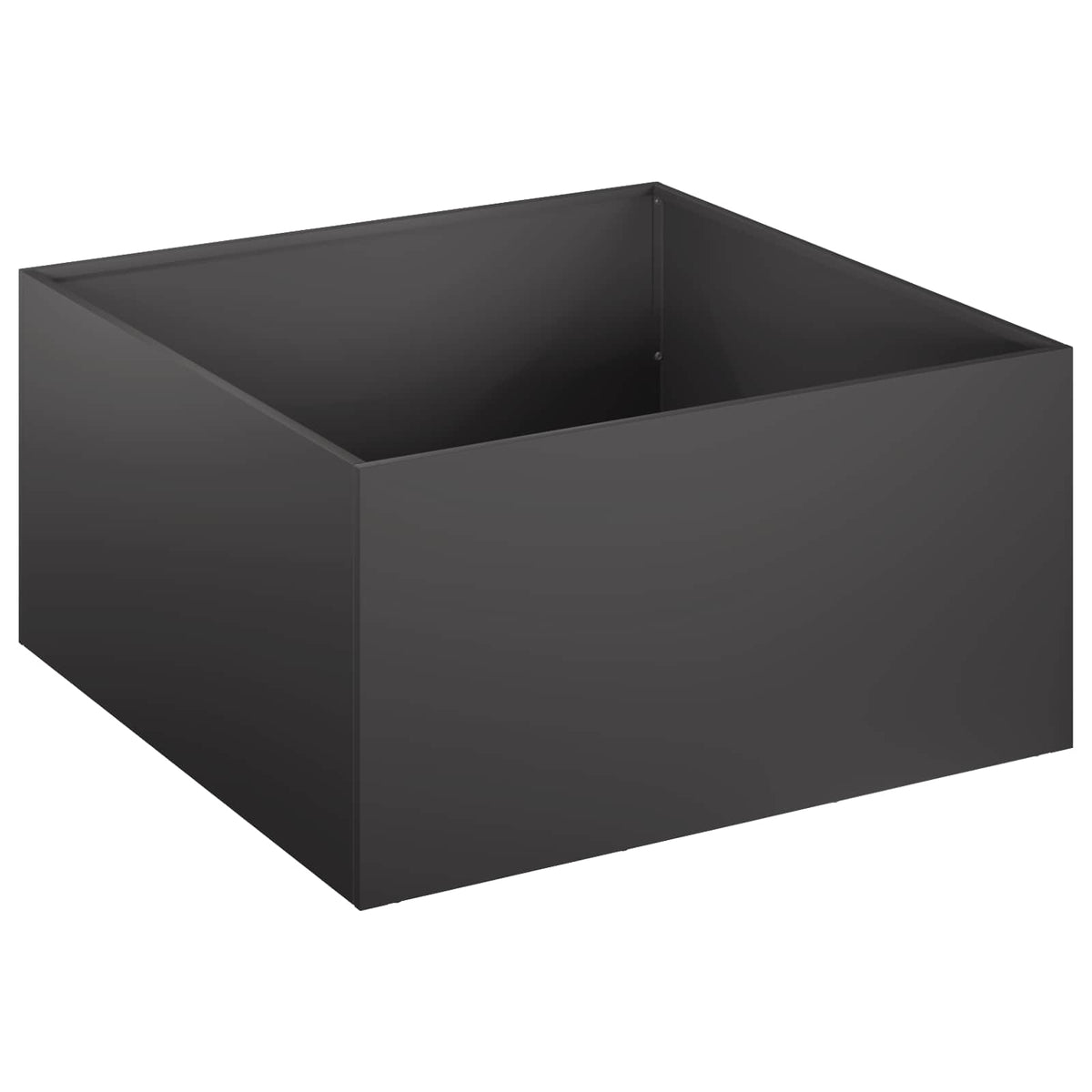 Macetero De Jardín Negro 40 X 40 X 30 Cm Acero Laminado En Frío_0