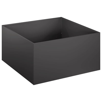 Macetero De Jardín Negro 40 X 40 X 30 Cm Acero Laminado En Frío_0