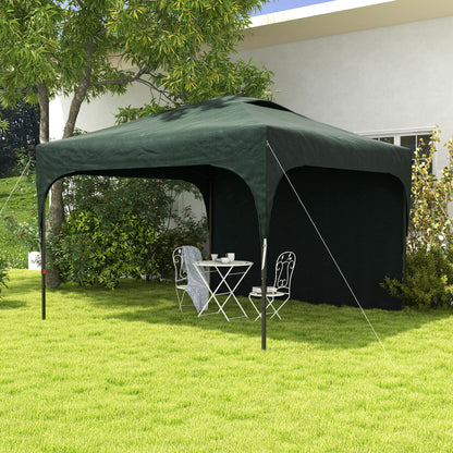 Carpa Plegable Outsunny Tela Oxford, Acero Verde 300x300x265 Cm_1