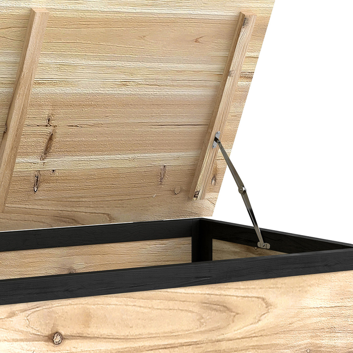 Baúl De Exterior Outsunny Madera De Abeto, Acero Madera Natural 100x50x43 Cm_5