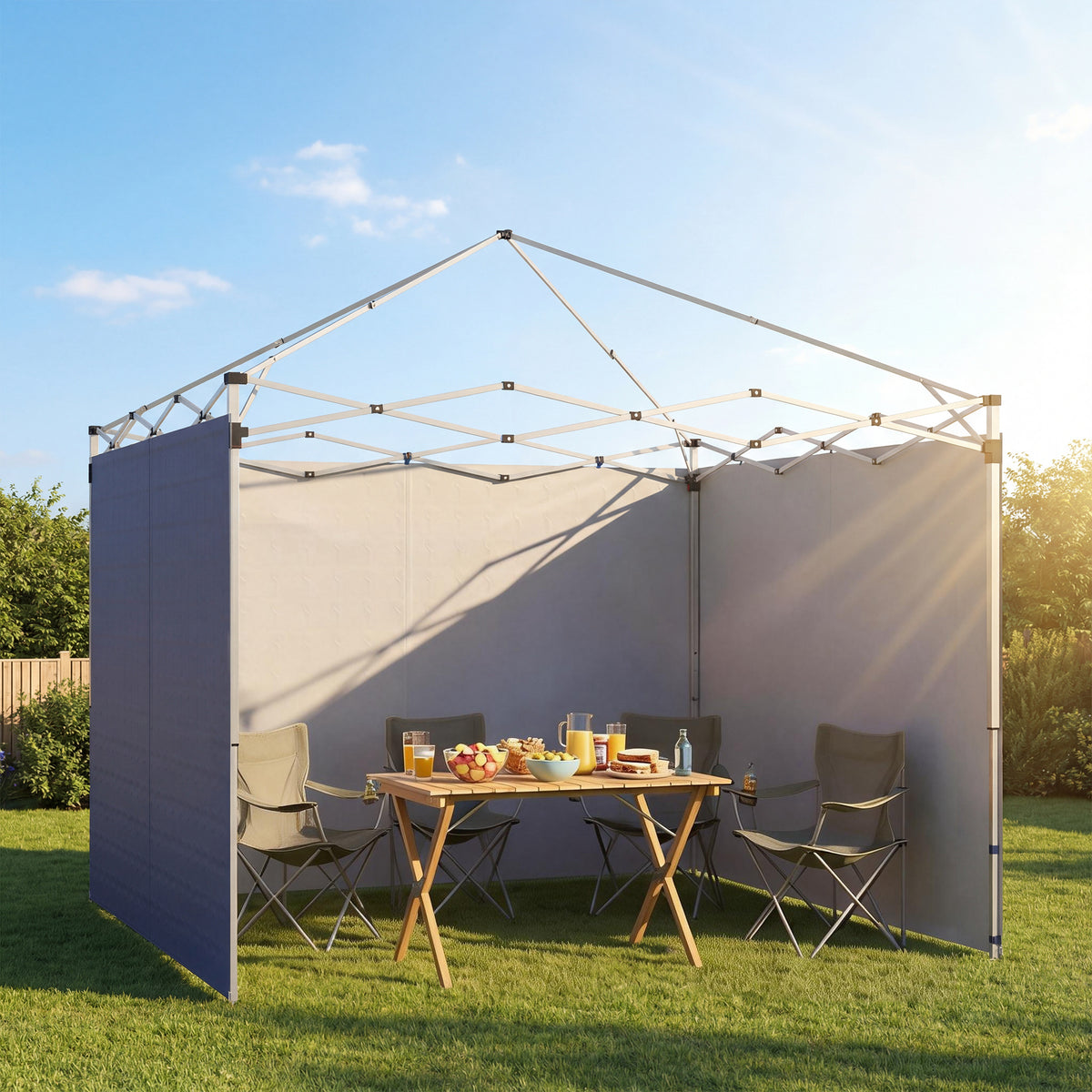 Paredes Laterales Carpa Outsunny Tela Oxford Azul 300x200 Cm_1