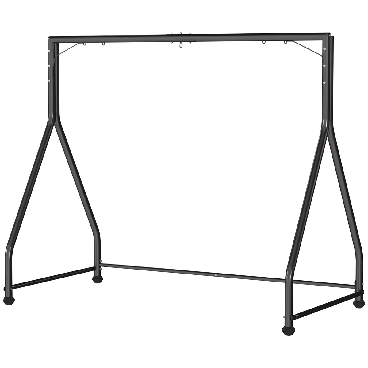 Estructura De Columpio Outsunny Acero Negro 210x117x175 Cm_3