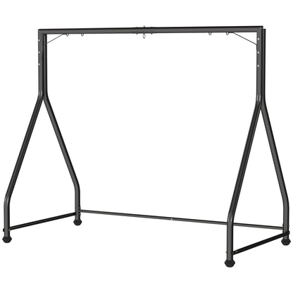 Estructura De Columpio Outsunny Acero Negro 210x117x175 Cm_3