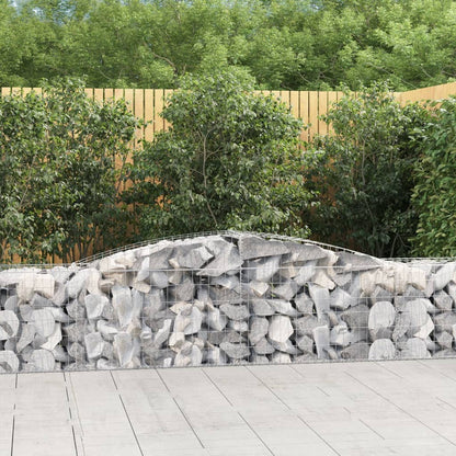 Cestas De Gaviones 4 Uds Forma De Arco Hierro 400x50x60/80 Cm_1