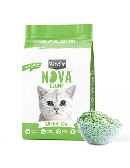 Kit Cat Arena Eco Nova Clump - Green Tea 7 L Arena para gatos - Fresco y Herbal