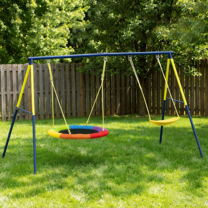 Columpio Para Bebés Aiyaplay Acero, Tela Oxford Multicolor 265x160x178 Cm_4