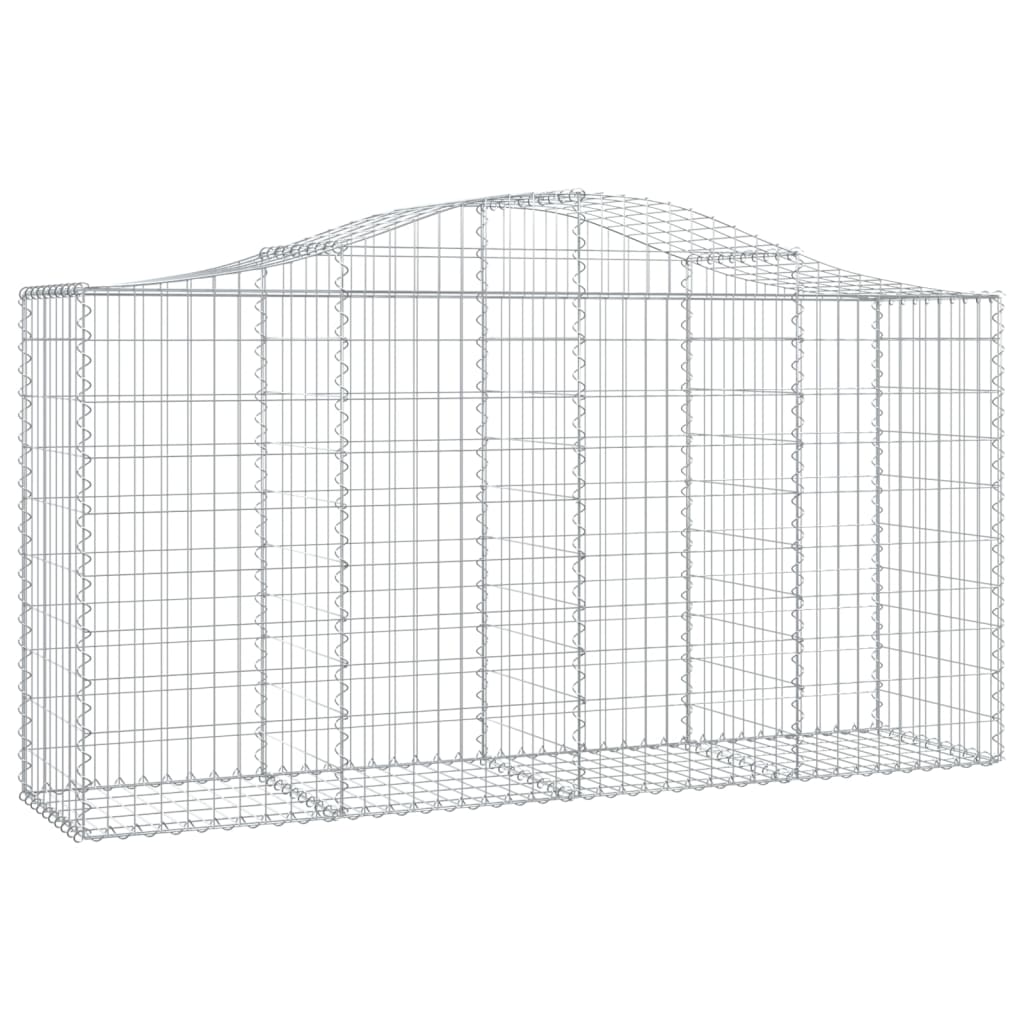 Cestas De Gaviones 13 Uds Forma Arco Hierro 200x50x100/120 Cm_2