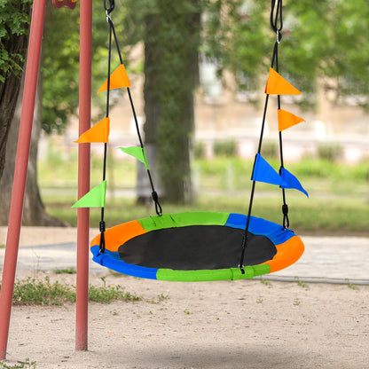 Columpio De Jardín Infantil Outsunny Multicolor Ø100x120-180 Cm_1