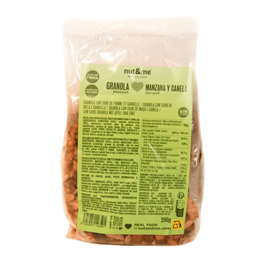 Granola low carb de manzana y canela 250 g Nut&me