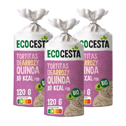 Pack 3x Tortitas de Arroz y Quinoa Bio Ecocesta 120 g