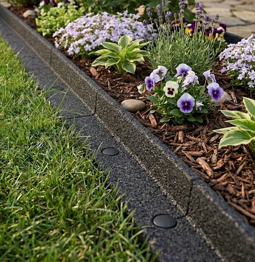 Bordura Flexible Para Jardín 21.6m Con Mazo – Gris_3