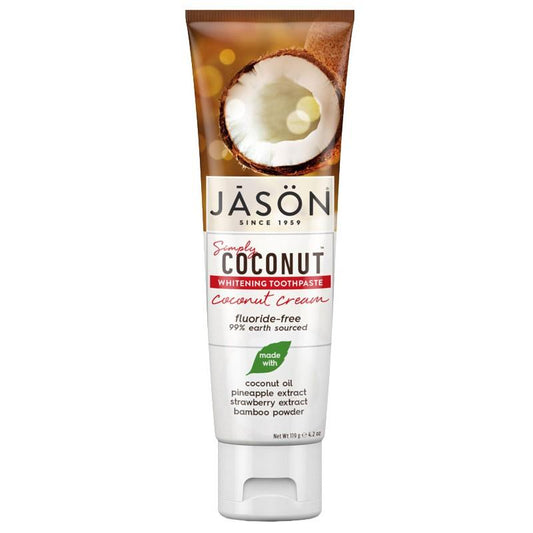 Dentifrico crema de coco blanqueador Jason 119 g