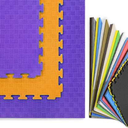 Tatami Puzzle EVA para suelo infantil 1x1m x20mm Naranja - Lila 1 Unidad_1
