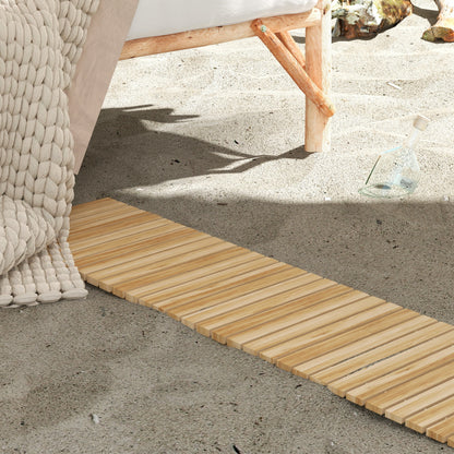 Camino De Jardín Outsunny Madera De Abeto Madera Natural 120x38x1 Cm_1