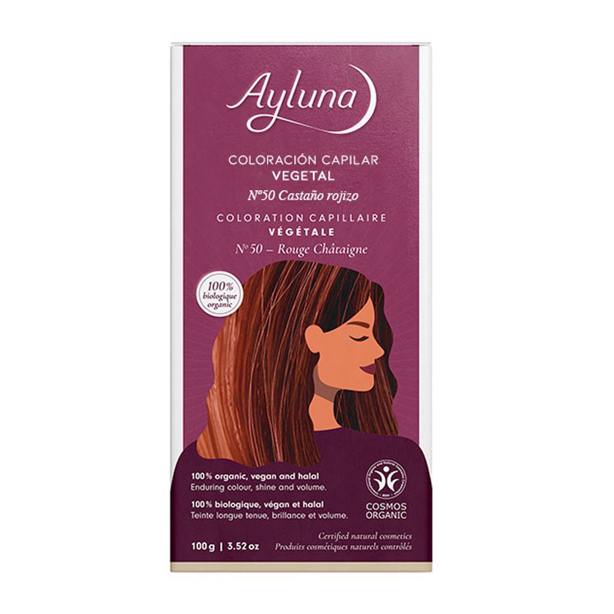 Colorante Vegetal 50 Castaño Rojizo Ayluna, AYLUNA, 100 g
