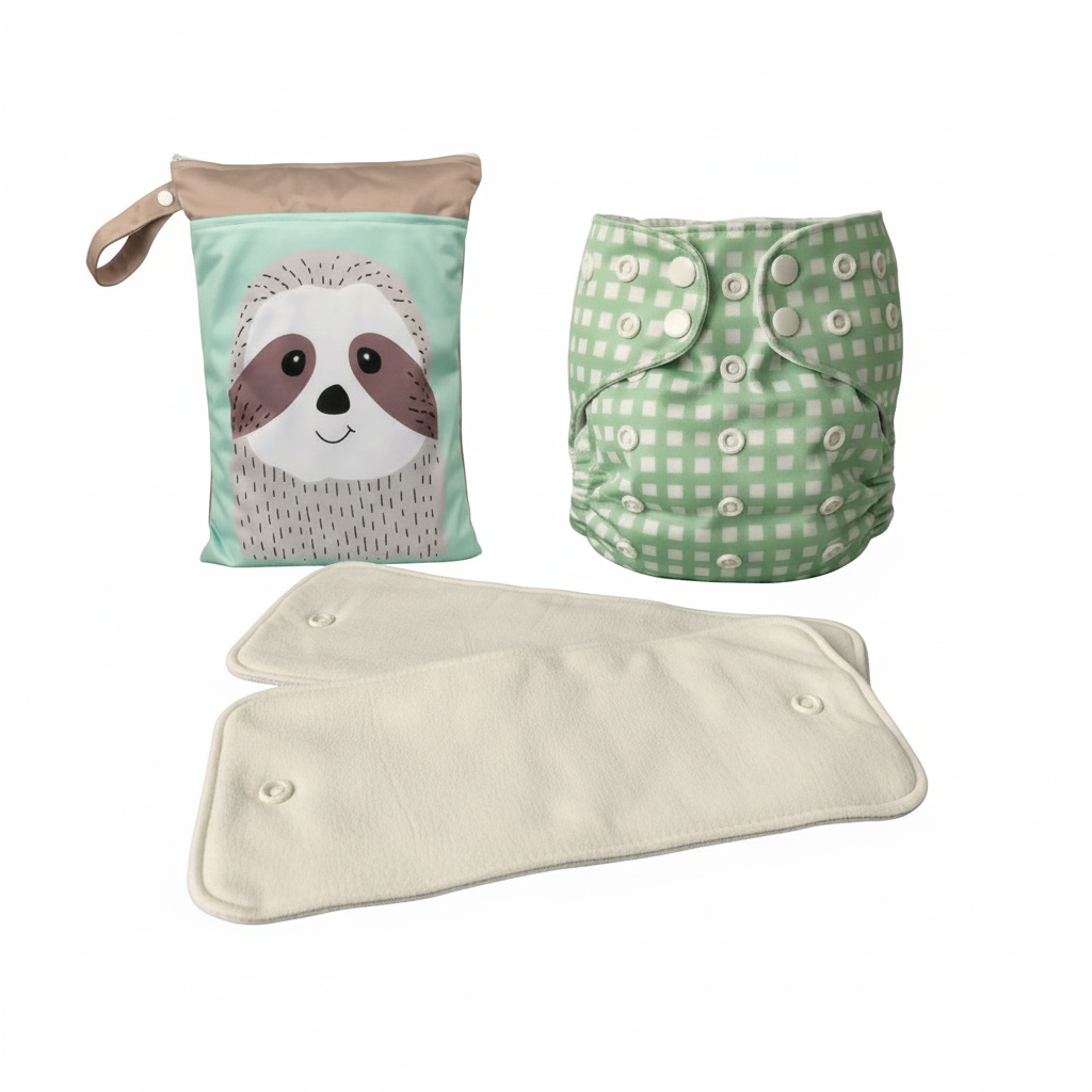 Kit Descubrimiento Pañal Tela Grafeno Adznadons 3-15kg Insertos Bambú Biodegradables Bolsa Impermeable Prueba Sin Riesgo_0