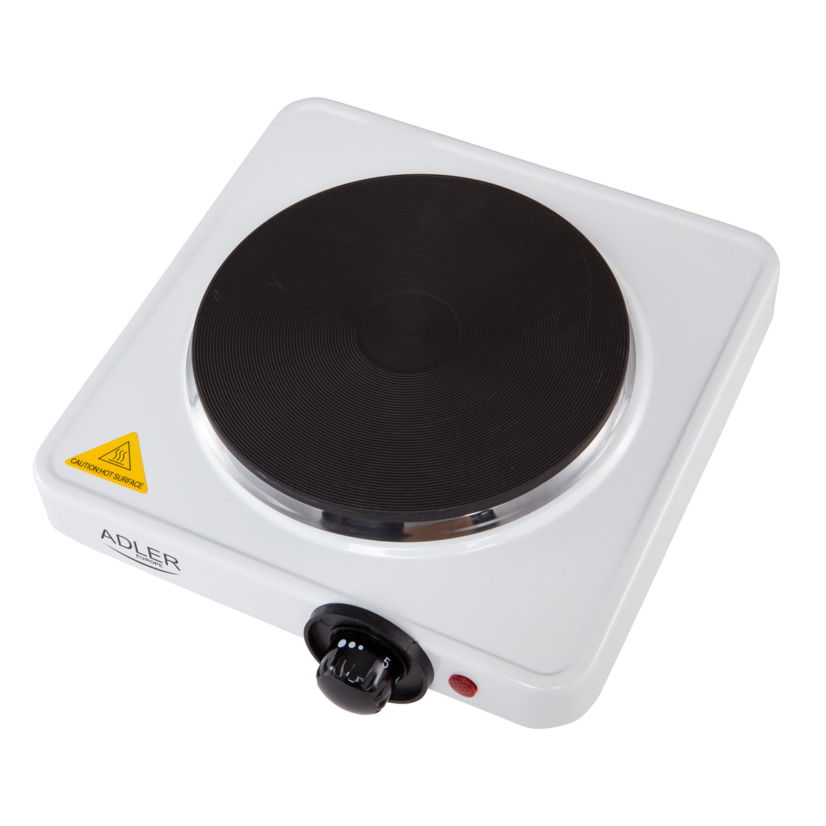 Hornillo Eléctrico, Zona Cocinado 18,5 Cm, Termostato Regulación Continua, Compacto, Camping Adler Ad6503 Blanco_1