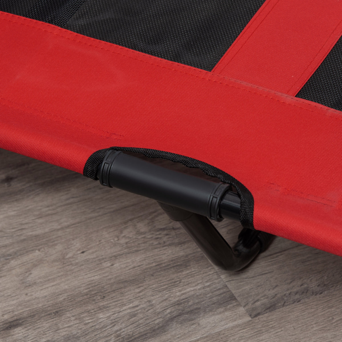 Pawhut Cama Elevada Perros Transpirable Interiores Exteriores 122x92x23 Cm Rojo_4