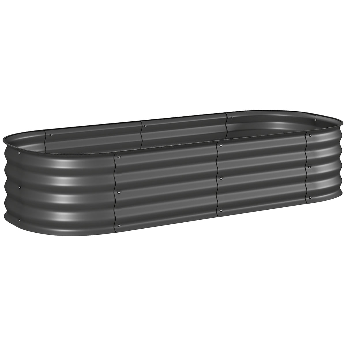 Jardinera Exterior Outsunny Acero Galvanizado Verde 150x62x30 Cm_0
