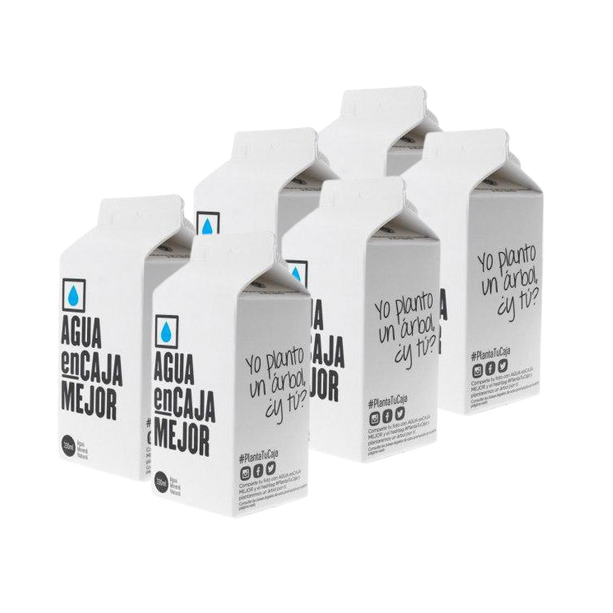 Pack 6 x 500 ml Agua Mineral Natural en Caja Mejor