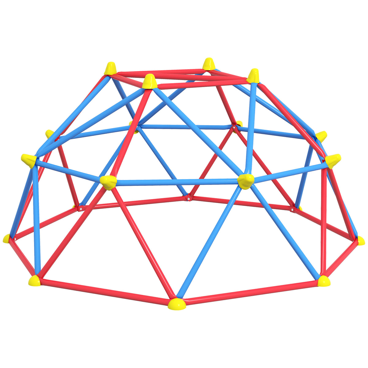 Cúpula De Escalada Outsunny Metal, Pp Rojo, Azul Y Amarillo 183x183x90 Cm_0