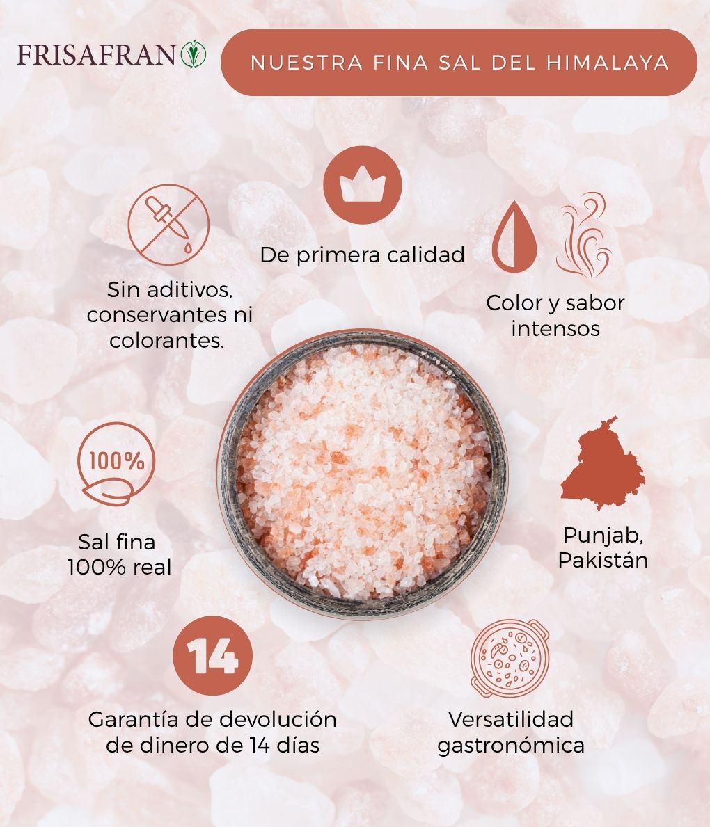 Sal Rosa Del Himalaya Fina - Calidad Y Sabor | Frisafran 100 G_3
