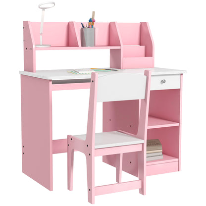 Escritorio Infantil Zonekiz Mdf Rosa 90x45x90 Cm_0