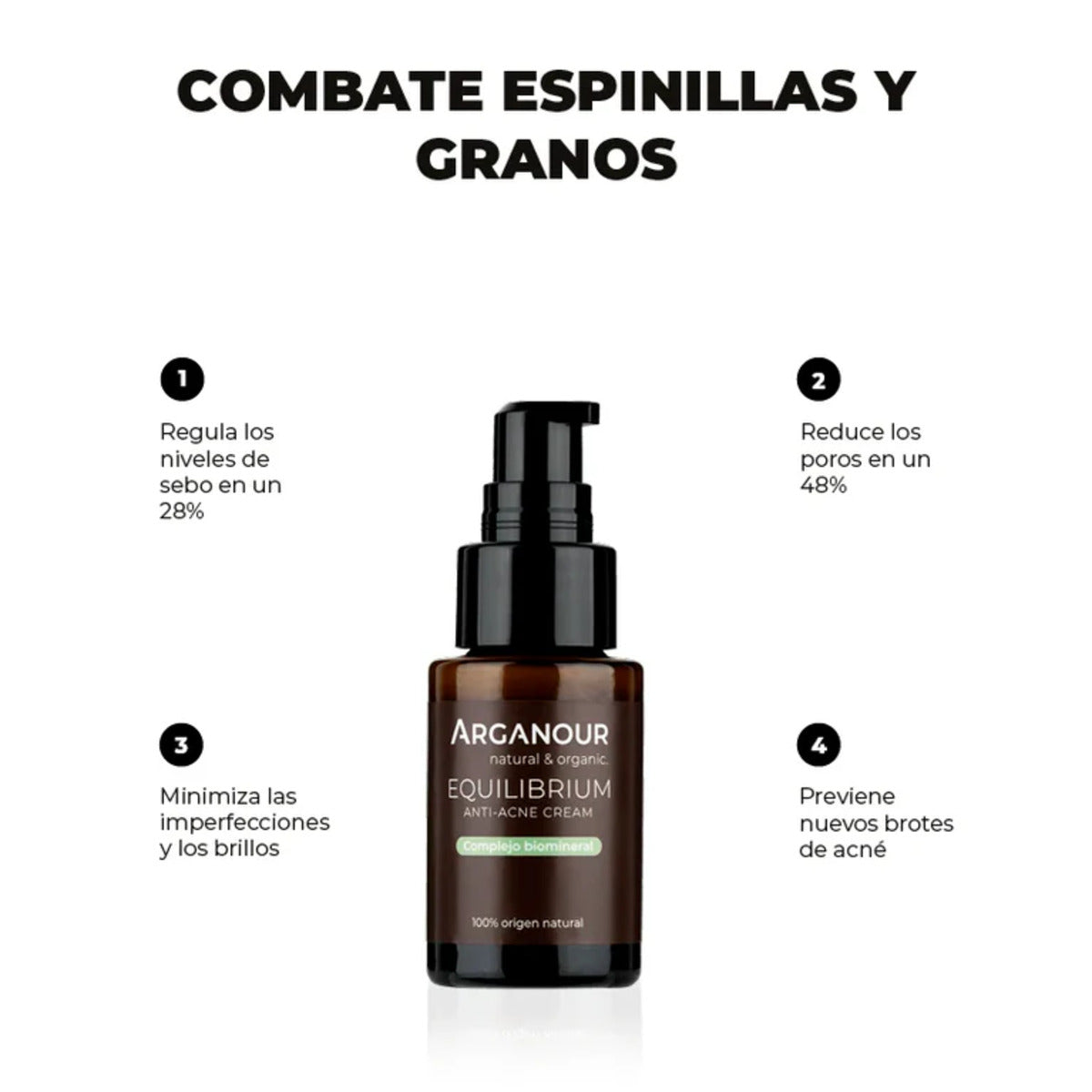Equilibrium crema antiacné pieles grasas Arganour 30ml