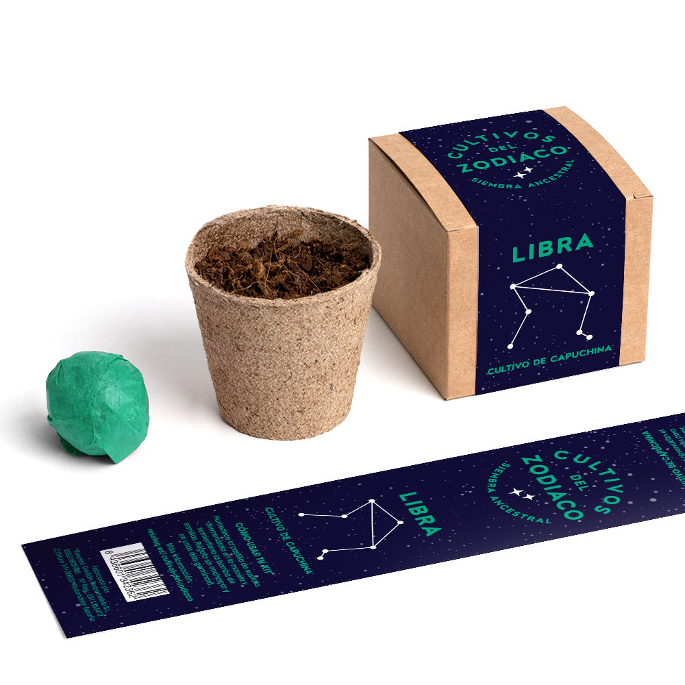 Cultivos del Zodiaco – Libra, Kit de Cultivo con Semillas de Capuchina, Regalo Astrológico - Resetea_2