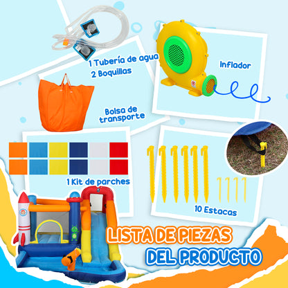 Castillo Inflable Aiyaplay Tela Oxford Multicolor 360x250x195 Cm_4