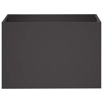 Macetero De Jardín Negro 60 X 40 X 40 Cm Acero Laminado En Frío_2