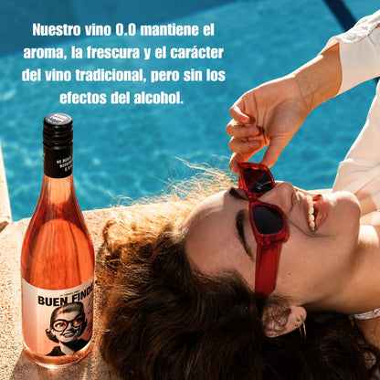 Vino Rosado Sin Alcohol 0,0% Tempranillo | Pack 6 Botellas X 750 Ml | Vino Rosado Desalcoholizado Fresco Y Afrutado_3