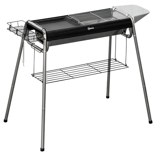 Barbacoa De Carbón Outsunny 96x61x72 Cm Negro_0