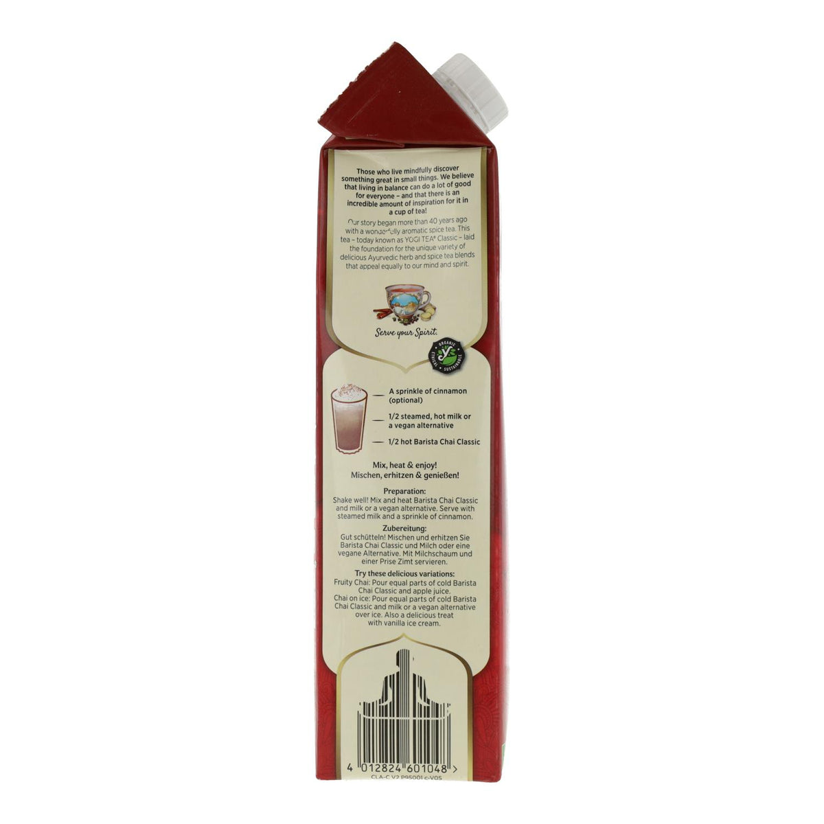 Bebida Yogi Chai Barista Yogi Tea, 1L