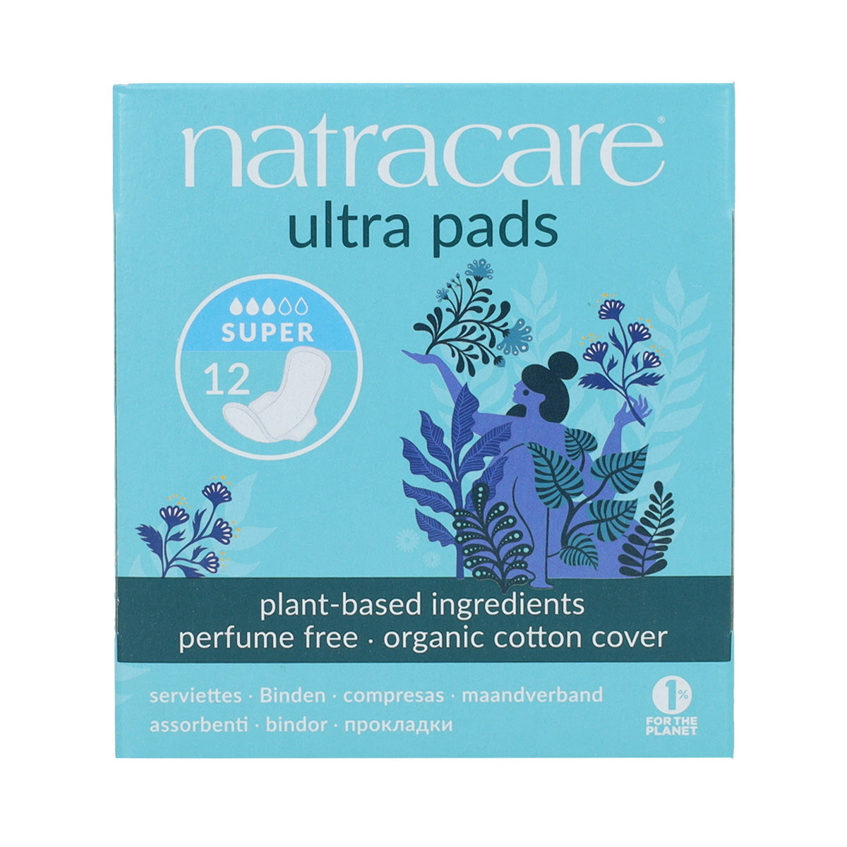 Compresa súper con alas bio Natracare 12 Uds