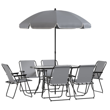 Conjunto De Jardín Outsunny Acero, Textilene Gris 119x68x70 Cm_4