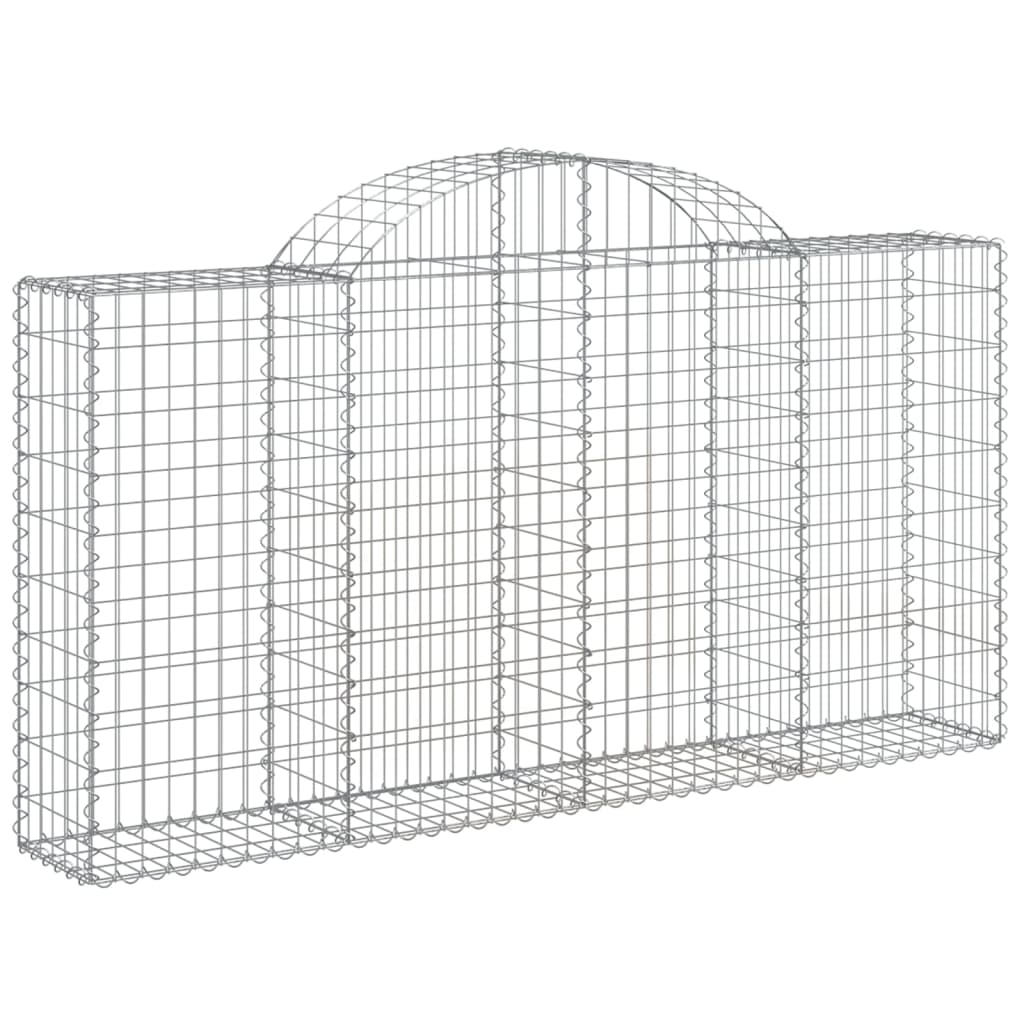 Cestas De Gaviones 5 Uds Forma De Arco Hierro 200x30x100/120 Cm_2